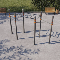Комплекс Workout рукоход BW-41 с четырьмя турниками